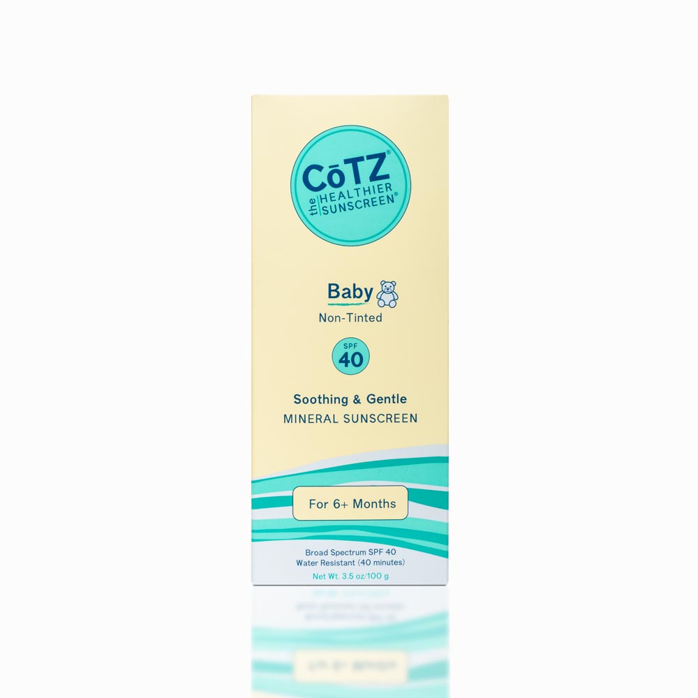 Front of Cotz Baby Non-Tinted SPF 40 carton 