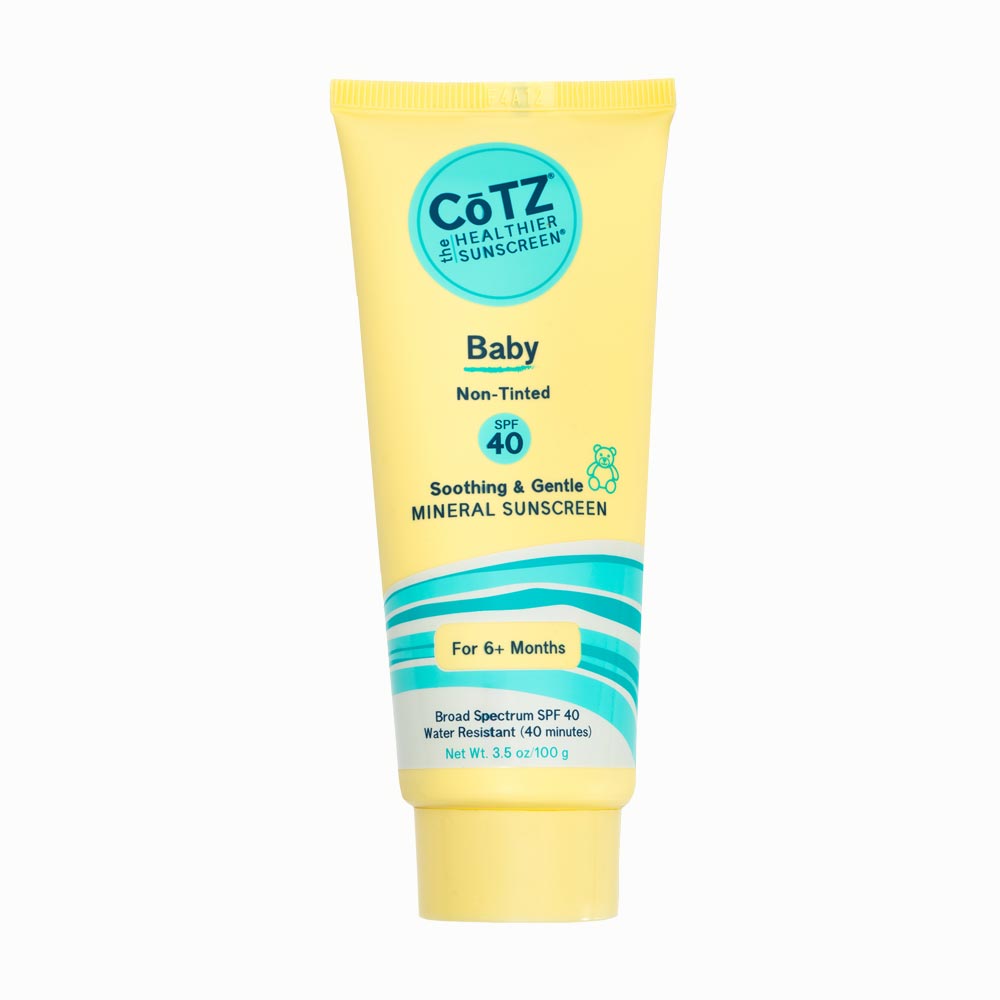 Cotz Baby Non-Tinted SPF 40 tube on white background