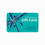 Image of a Cotz Digital Gift Card on a white background