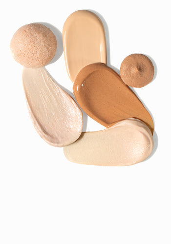 Image of all Cotz's Tinted Sunscreens Collection including Cotz Flawless Complexion Lightly and Richly Tinted SPf 50, Cotz Prime & Protect Tinted SPF 40, Cotz Face Moisture SPF 35, Cotz Mineral Sun Stick SPF 45, and Cotz Silky Foam SPF 30